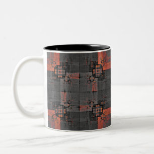 Taza Bicolor Mug naranja y Gray Crossroads