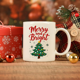 Taza Bicolor Mug: Navidades merry y brillantes