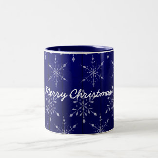 Taza Bicolor Mug navideña Feliz - Azul