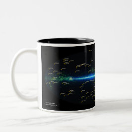 Taza Bicolor Mug, negro, equipo de ciencia de mundos traseros