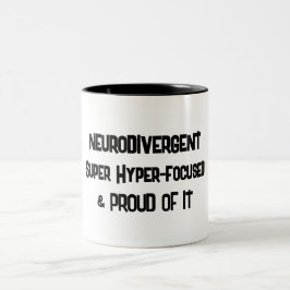 Taza Bicolor Mug neurodivergente e hiperfocalizada
