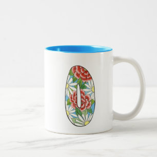 Taza Bicolor Mug O Daisies y Rosas