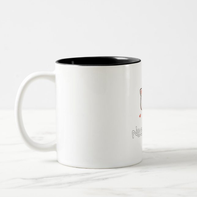 Taza Bicolor Mug of Sleepy Cat– Need Moar Naps (Izquierda)