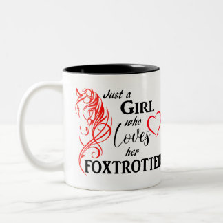 Taza Bicolor Mug para los amantes del caballo. Foxtrotter.