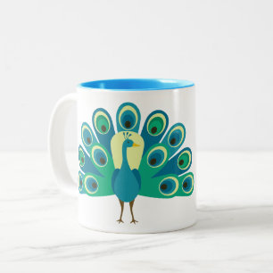 Taza Bicolor Mug. peacock personalizado