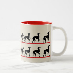 Taza Bicolor Mug Pequeño galgos italianos