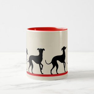Taza Bicolor Mug Pequeño galgos italianos