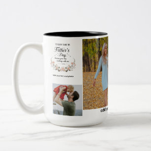 Taza Bicolor Mug personalizada de 15 onzas de dos tonos para pa