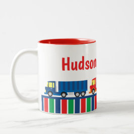 Taza Bicolor Mug personalizada de convoy de camiones semi