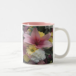 Taza Bicolor Mug Pink Lily Beauty
