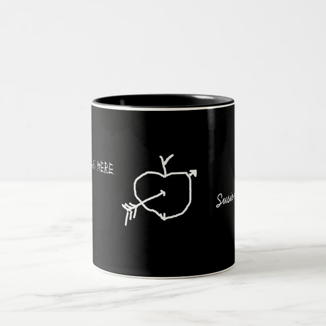 Taza Bicolor Mug - pizarra con texto (Centro)