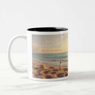 Taza Bicolor Mug Plage et Océan