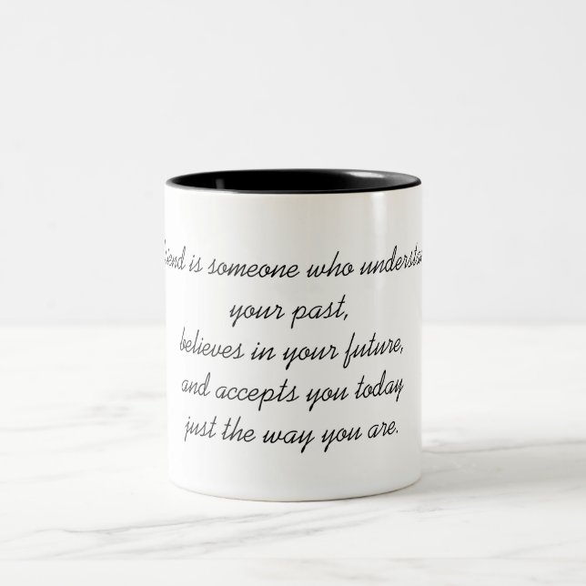 Taza Bicolor Mug poema de amistad (Centro)