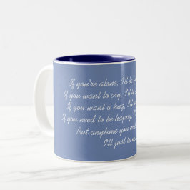 Taza Bicolor Mug poema de amistad
