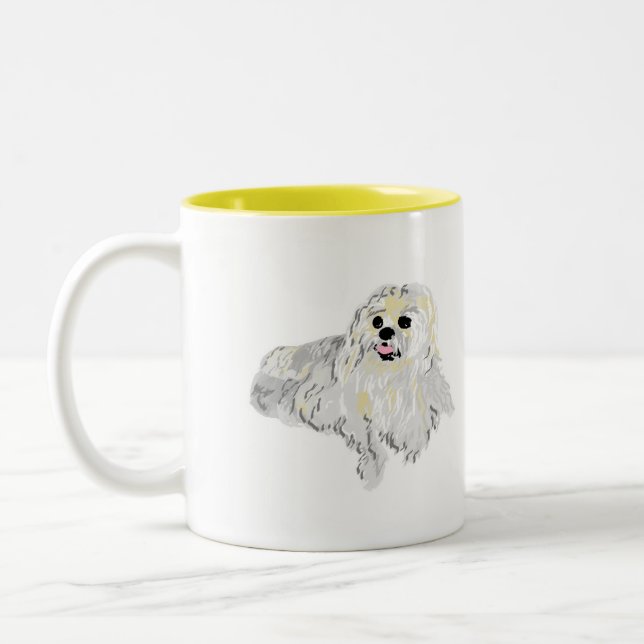 Taza Bicolor Mug: Pomeranian (Izquierda)