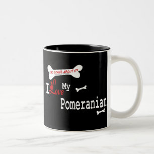 Taza Bicolor Mug Pomeranian (I Love)