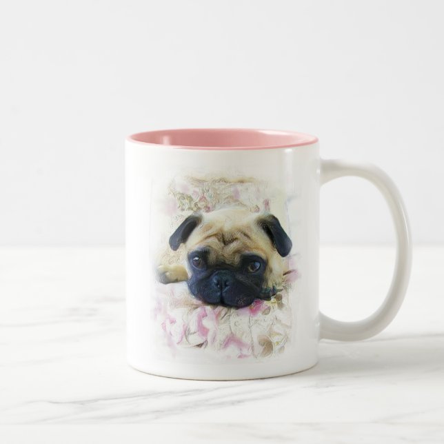 Taza Bicolor Mug. pug. (Derecha)