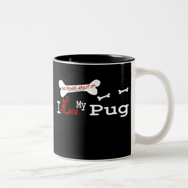 Taza Bicolor Mug Pug (I Love) Mug (Derecha)