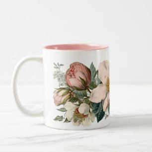 Taza Bicolor Mug rosa rosa vintage