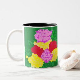 Taza Bicolor Mug - Rosas