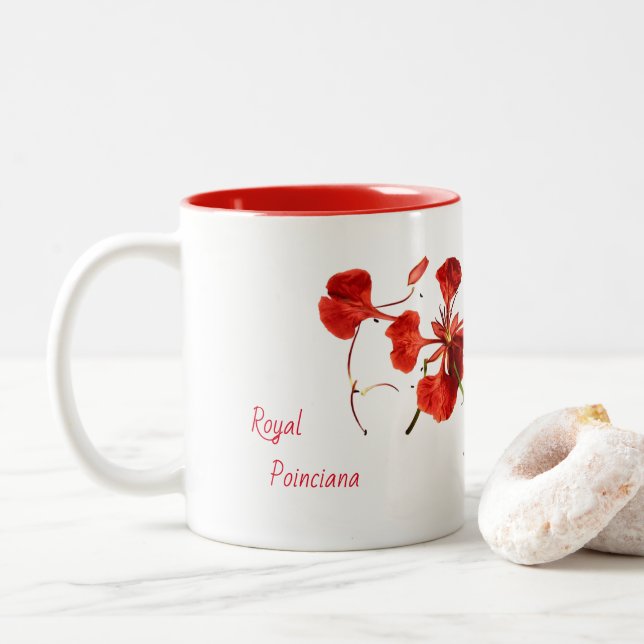 Taza Bicolor Mug Royal Poinciana (Con donut)