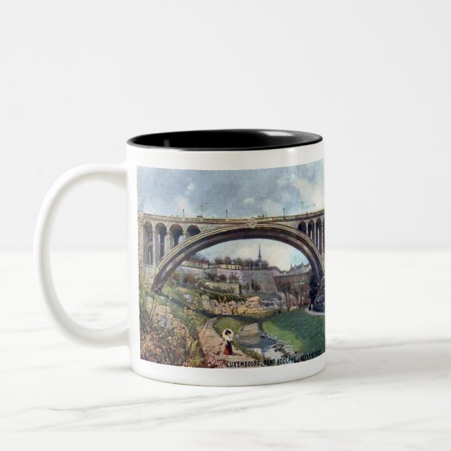 Taza Bicolor Mug. souvenir luxemburgués (Izquierda)