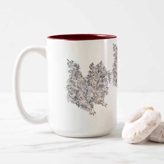Taza Bicolor Mug : Squeaky (Con donut)