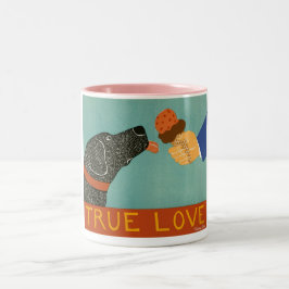 Taza Bicolor Mug-Stephen Huneck, un verdadero amante rosa