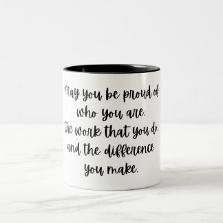 Taza Bicolor Mug terapista, regalo de trabajador social, regalo