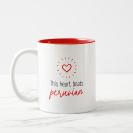 Taza Bicolor Mug: This heart beats peruvian