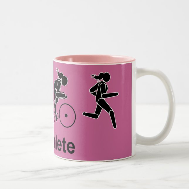 Taza Bicolor Mug triatleta de mujer (Derecha)