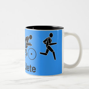 Taza Bicolor Mug triatleta masculina
