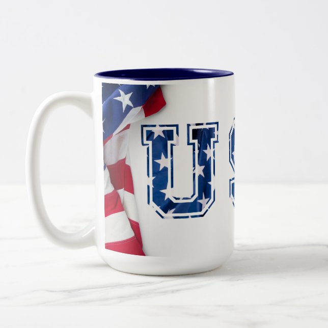 Taza Bicolor Mug USA  (Izquierda)