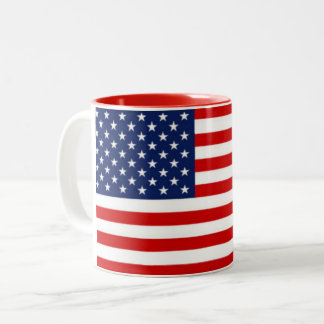 Taza Bicolor Mug USA Flag