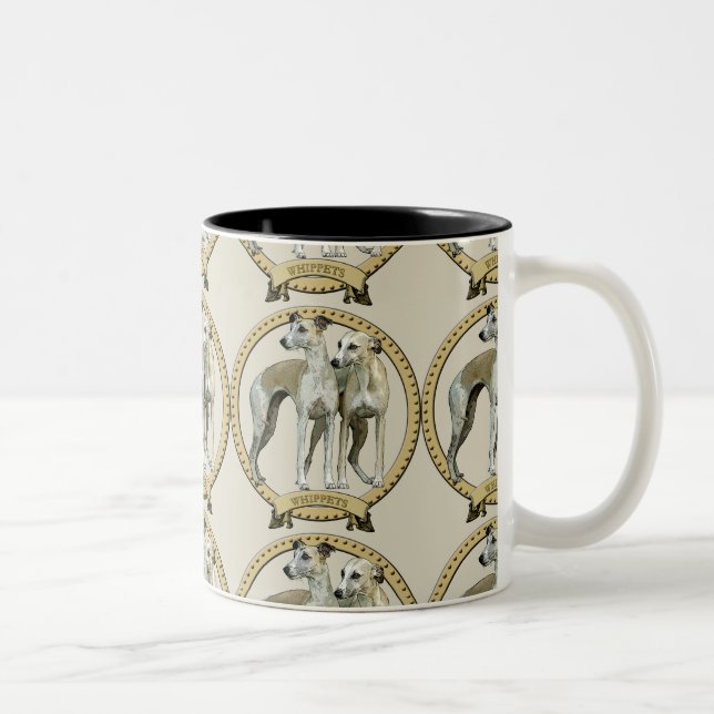Taza Bicolor Mug Whippets (Derecha)