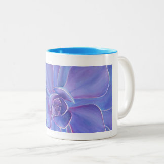 Taza Bicolor Mug with Floral Design