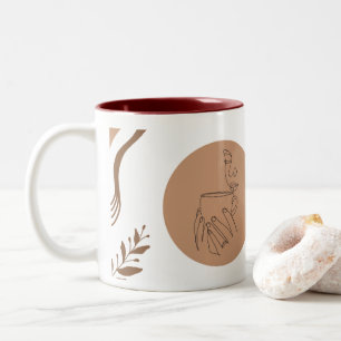 Taza Bicolor Mug with legend life is better after coffee