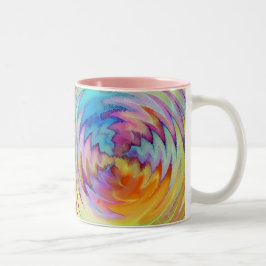 Taza Bicolor Mugre acuarela única