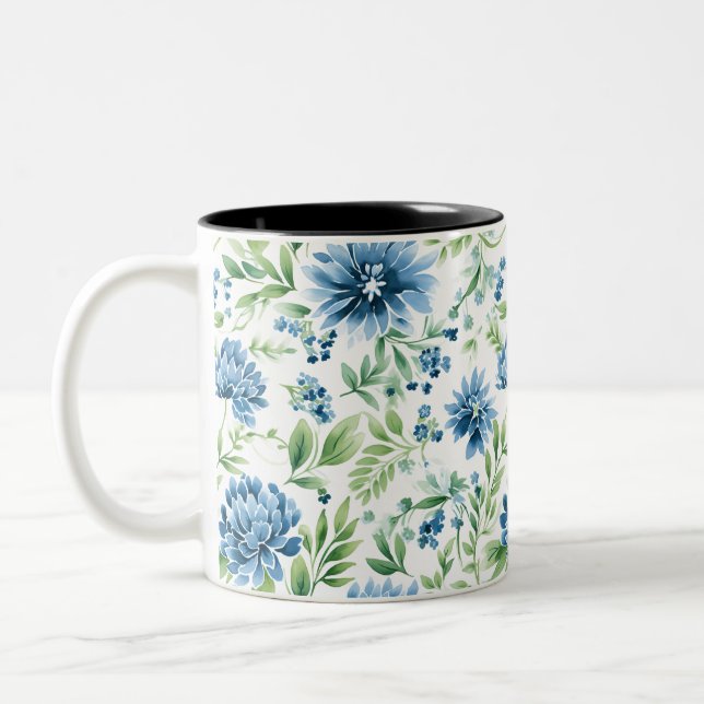 Taza Bicolor Mugre azul acuarela (Izquierda)