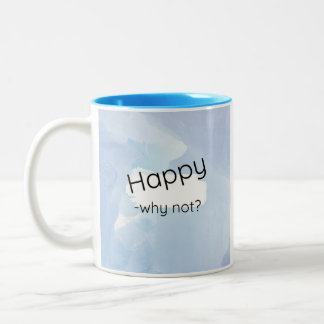 Taza Bicolor Mugre azul feliz