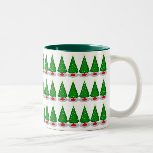 Taza Bicolor Mugre de árbol de Navidad (Derecha)