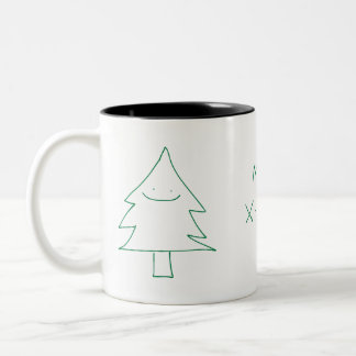 Taza Bicolor Mugre de árbol de Navidad