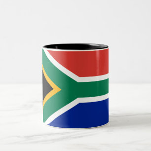 Taza Bicolor Mugre de bandera de Sudáfrica