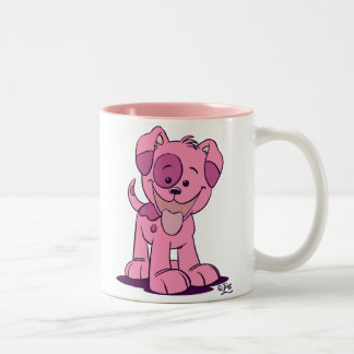 Taza Bicolor Mugre de cachorro rosado