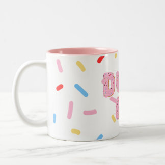 Taza Bicolor Mugre de café de diseño de donut