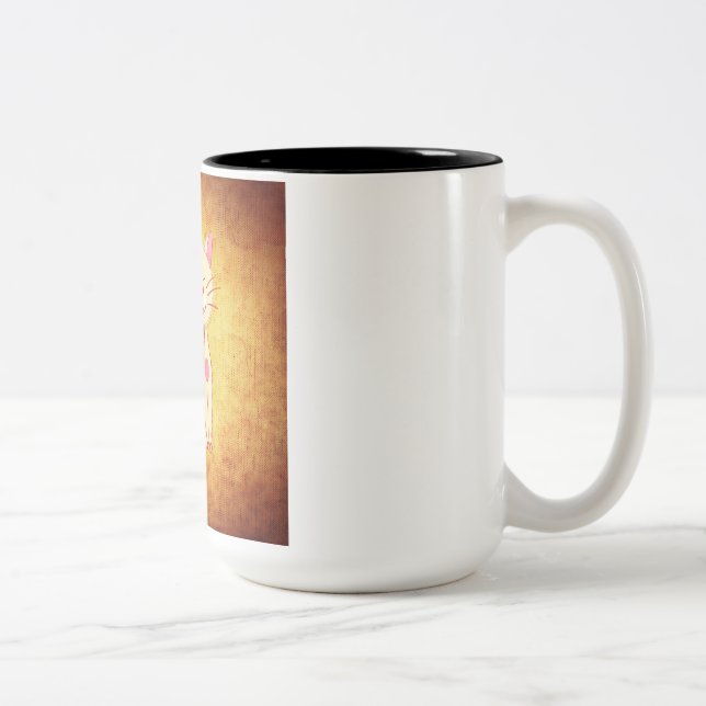 Taza Bicolor Mugre de café de gato (Derecha)