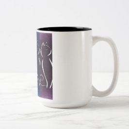 Taza Bicolor Mugre de café de gato