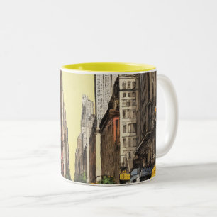 Taza Bicolor Mugre de café urbano