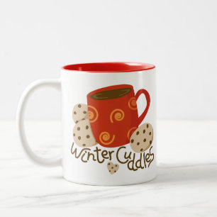 Taza Bicolor Mugre de chocolate caliente con galletas - Mug
