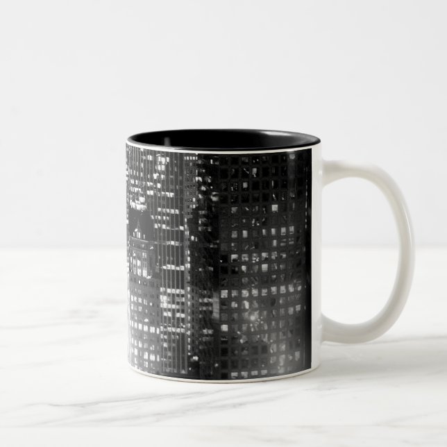 Taza Bicolor mugre de ciudad nocturna (Derecha)